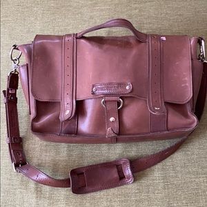Leather messenger bag